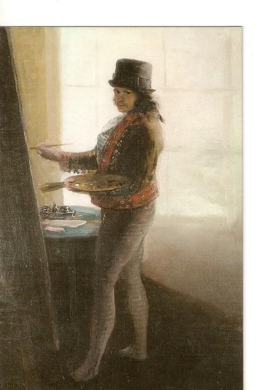 Postal 022093 : Autorretrato ante su caballete, Francisco de Goya
