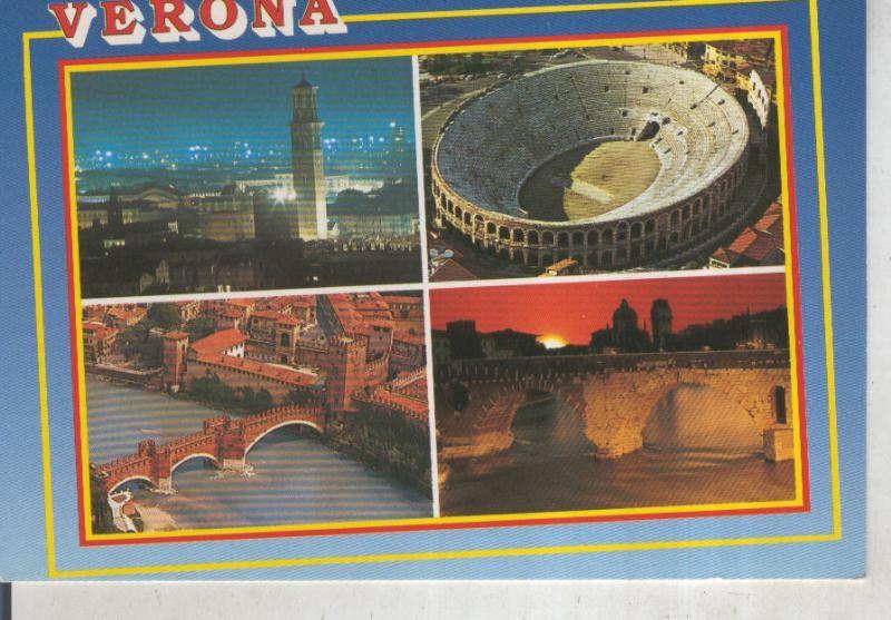 Postal 015849: Vistas diversas de Verona, italia