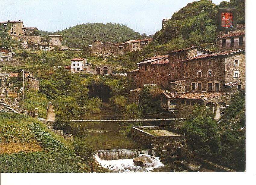 Postal 029170 : Rupit (Barcelona). Vista parcial y Pont Penjant