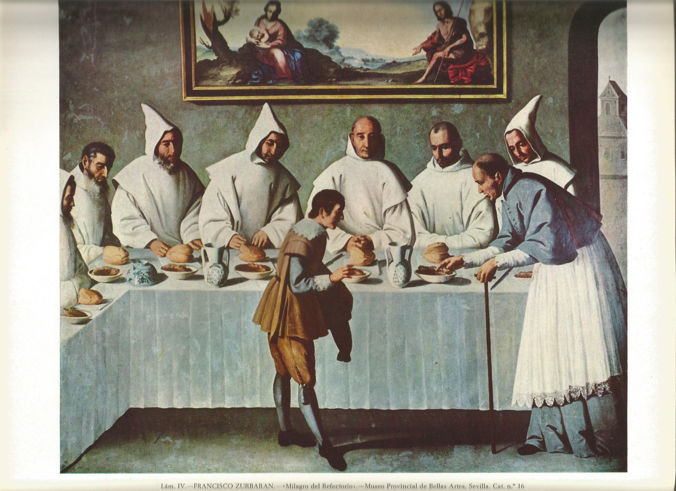 Lamina 004: Zurbaran. Milagro del Refectorio