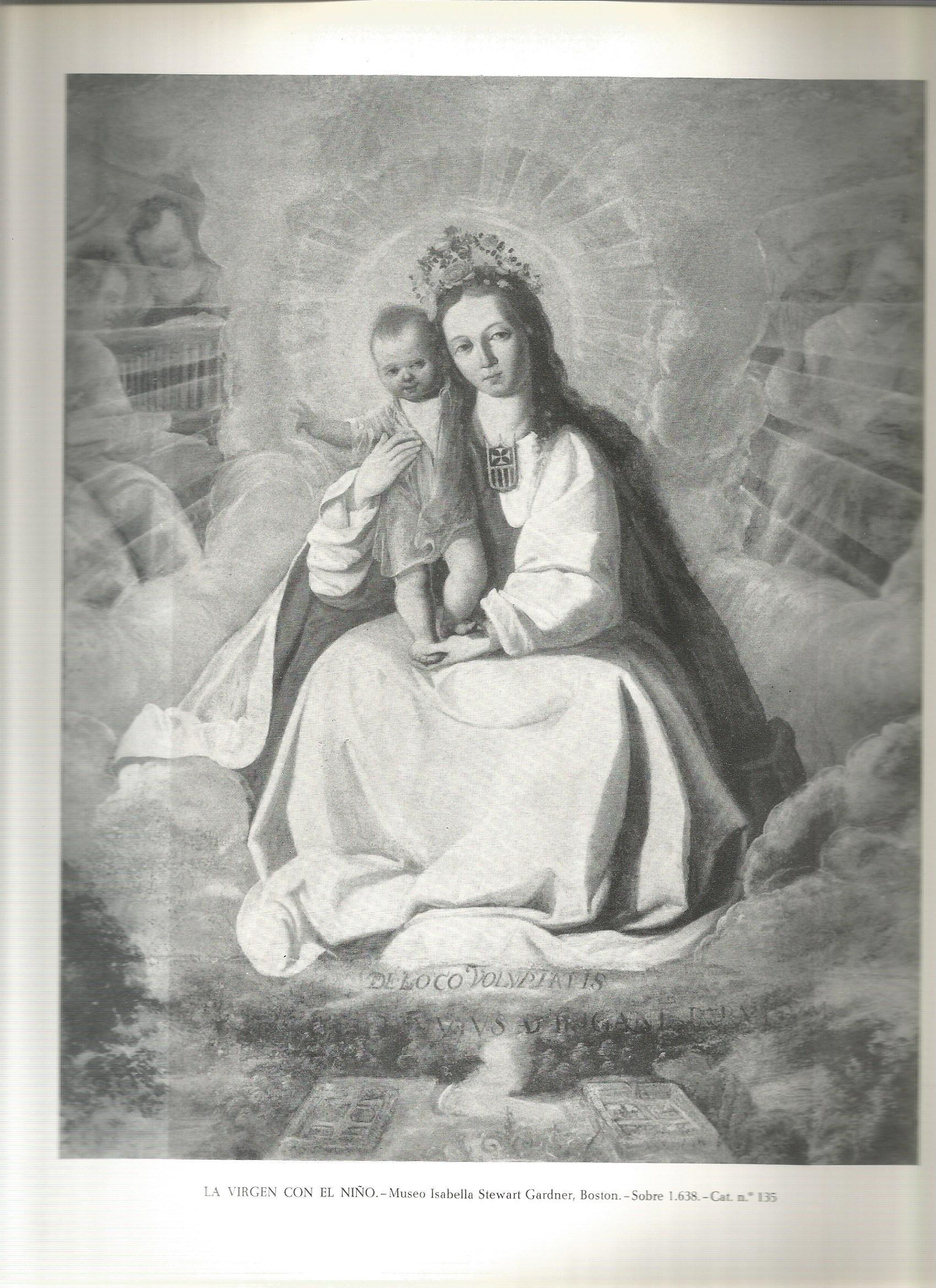 Lamina 032: Zurbaran.  La Virgen con el Niño