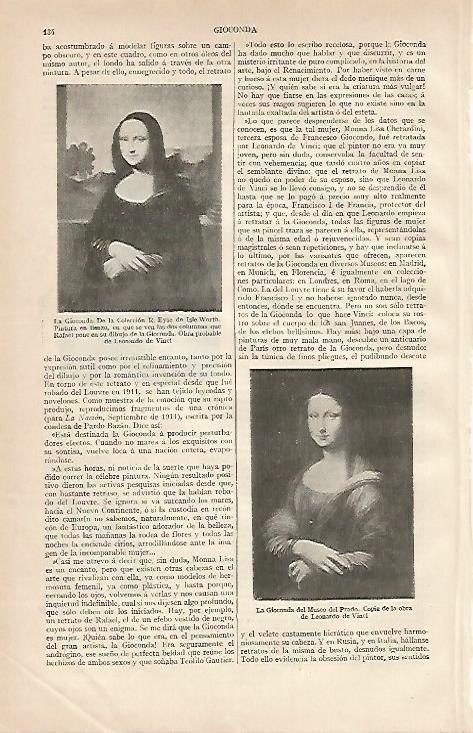 LAMINA ESPASA 2095: Copias de La Gioconda
