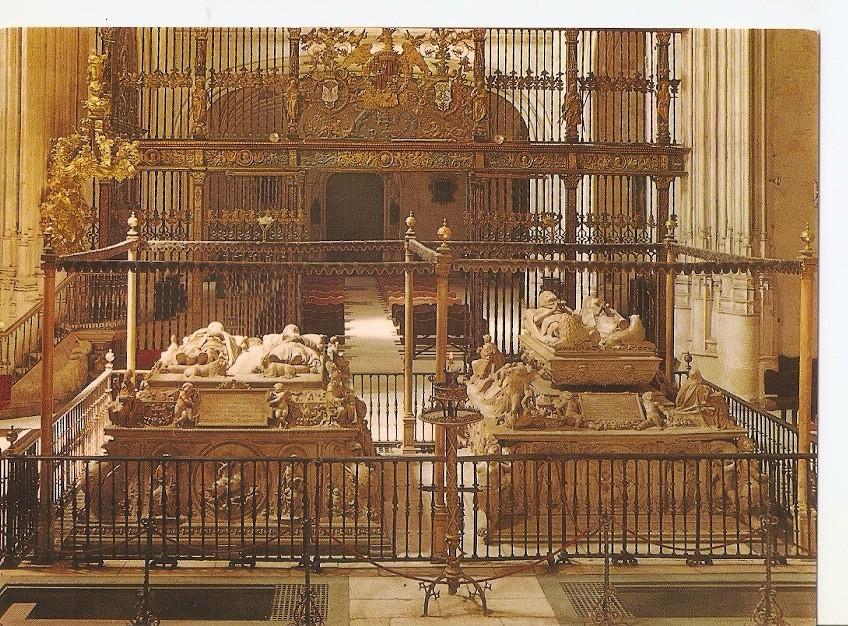 Postal 045560 : Granada. Capilla Real. Tumba de los reyes Catolicos y de Doña Juana y Don Felipe El Hermoso
