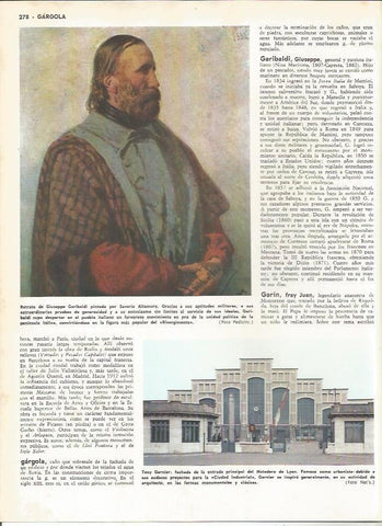 LAMINA MONITOR 0212: RETRATO DE GIUSEPPE GARIBALDI POR ALTAMURA