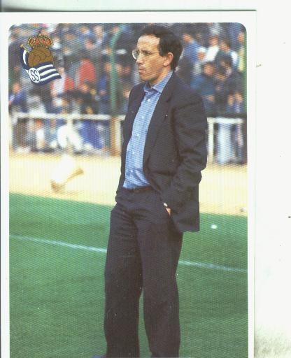 Cromos: Las fichas de la liga 95/96-Real Sociedad: Irureta (entrenador)