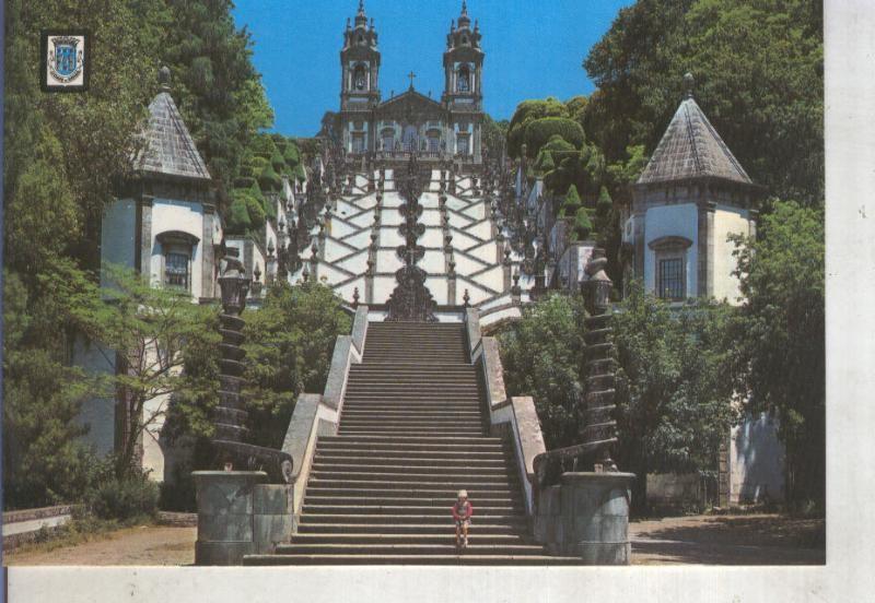 Postal 014231: Escalinata acceso al tempo de Bom Jesus en Braga, Portugal
