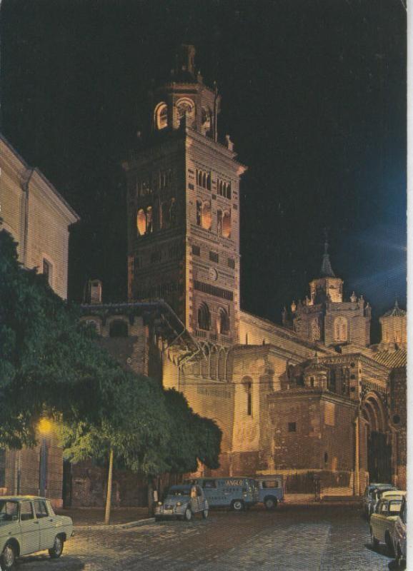 Postal 016099: Vista nocturna de la catedral de Teruel