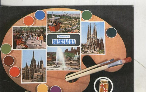 Postal 003930 : Barcelona, vistas diversas de la ciudad