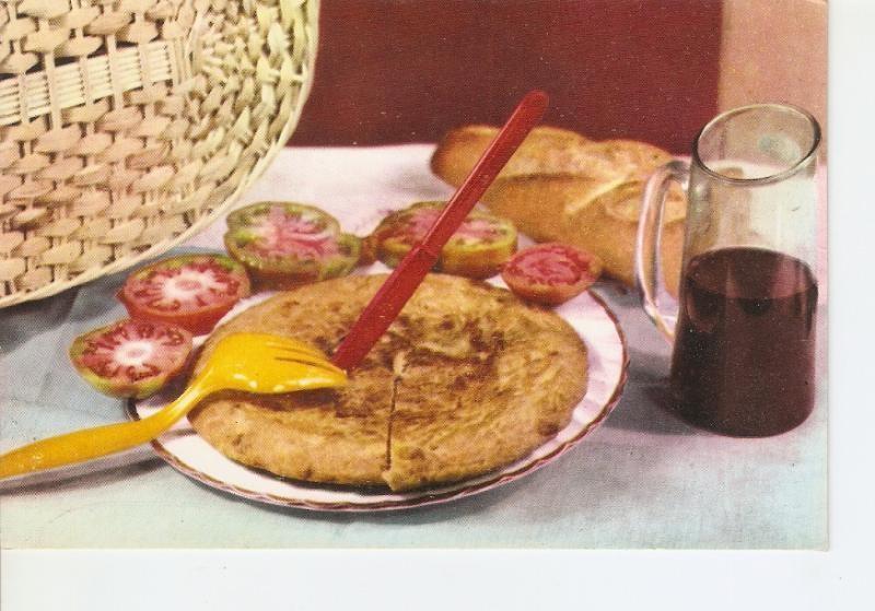 Postal 028754 : Platos tipicos de España. Tortilla a la Española