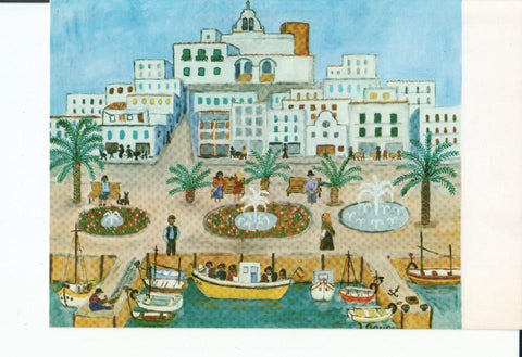 Postal 016982: SANT ANTONI Ibiza - Pintura Naif de Incenborg Gauger
