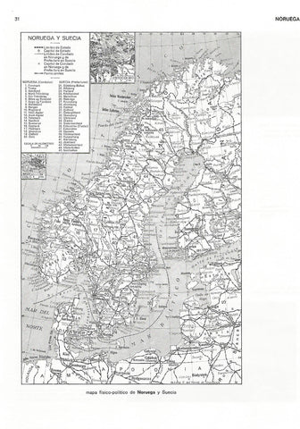 Lamina 171: Mapa de Noruega y Suecia