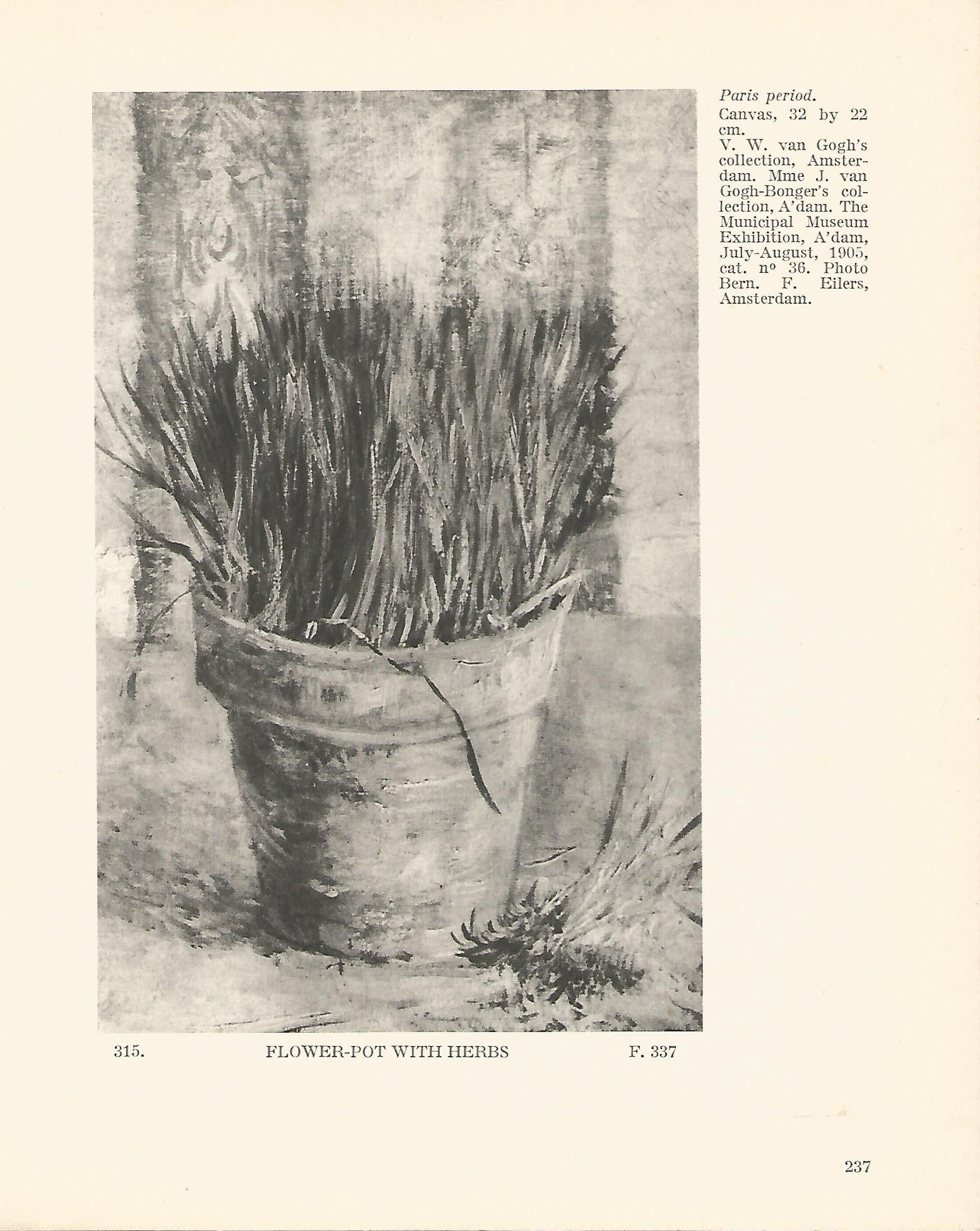 LAMINA 1309: VAN GOGH. Flower-pot with Herbs