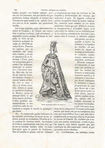 LAMINA 3476: Isabel de Baviera esposa de Carlos VI