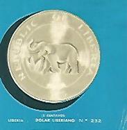 CROMO COLECCION UNIVERSAL 2145: DOLAR LIBERIANO. Numero 232