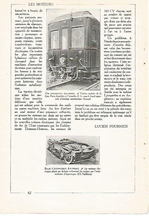 LAMINA 3696: LOCOMOTORA ELECTRICA DE LA LINEA PARIS-VERSAILLES