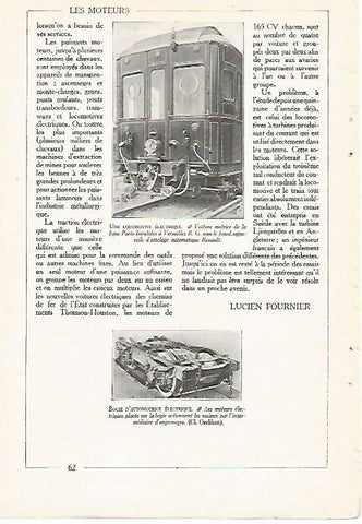 LAMINA 3696: LOCOMOTORA ELECTRICA DE LA LINEA PARIS-VERSAILLES