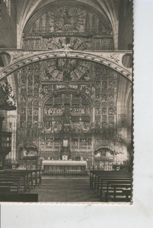 Postal B/N 0415 : Burgos, Retablo de San Nicolas