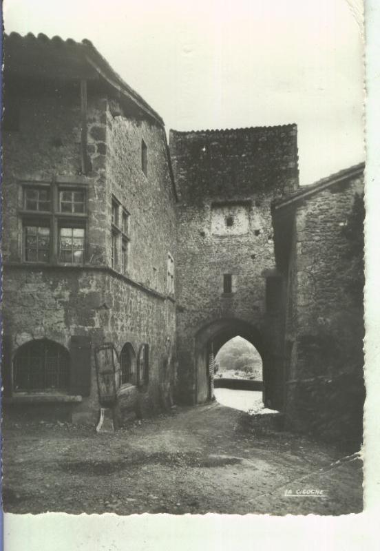 Postal 014690: Puerta d, En Haut en Perouges, Francia