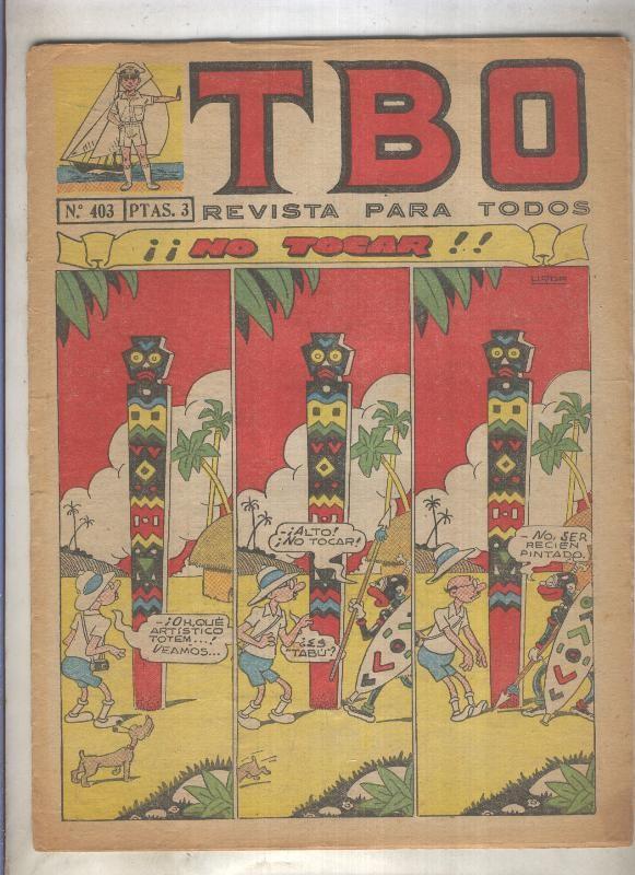 TBO numero 403: No tocar (Urda), (numerado 1 en trasera)