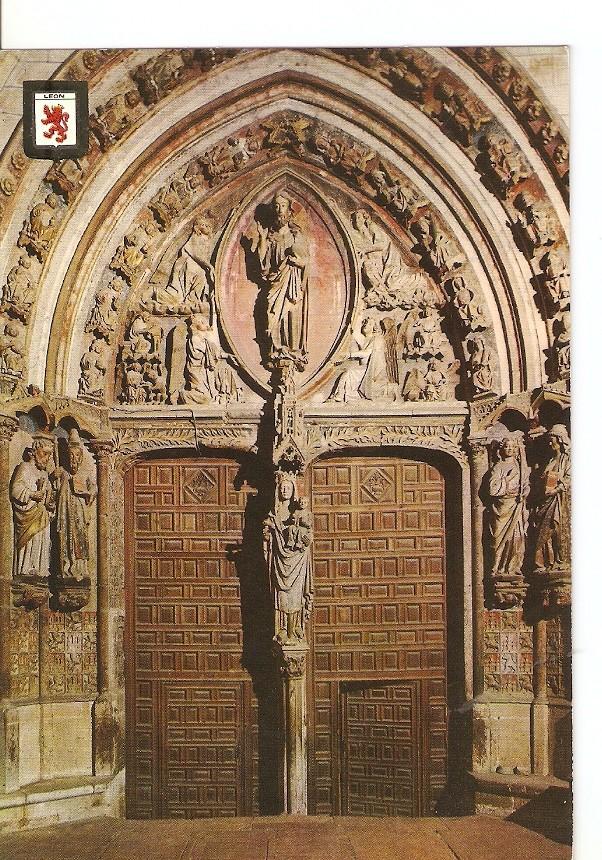 Postal 026074 : Catedral. Portada del Dado. Leon