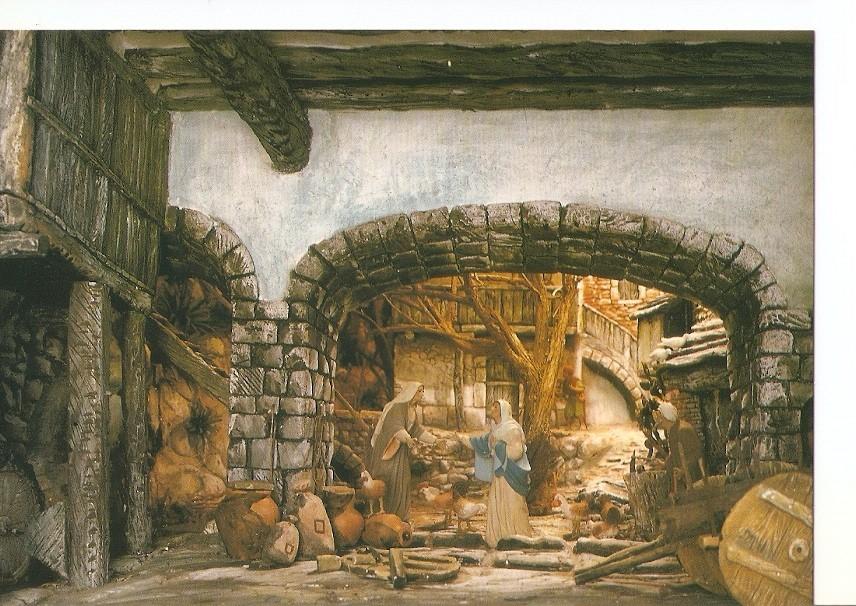 Postal 032446 : Monestir de Solius (Baix Emporda). Pessebre. Visitacion
