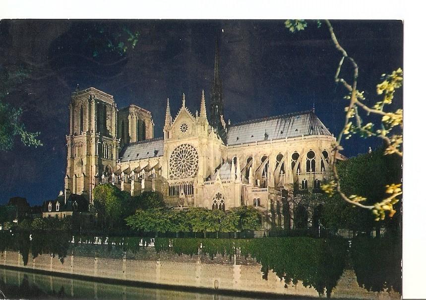 Postal 037326 : Paris. Notre-Dame illuminee