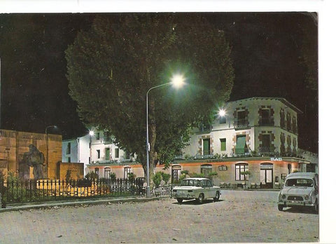 Postal 039514 : Monumento a Joaquin Costa y Hotel Lleida (nocturno)