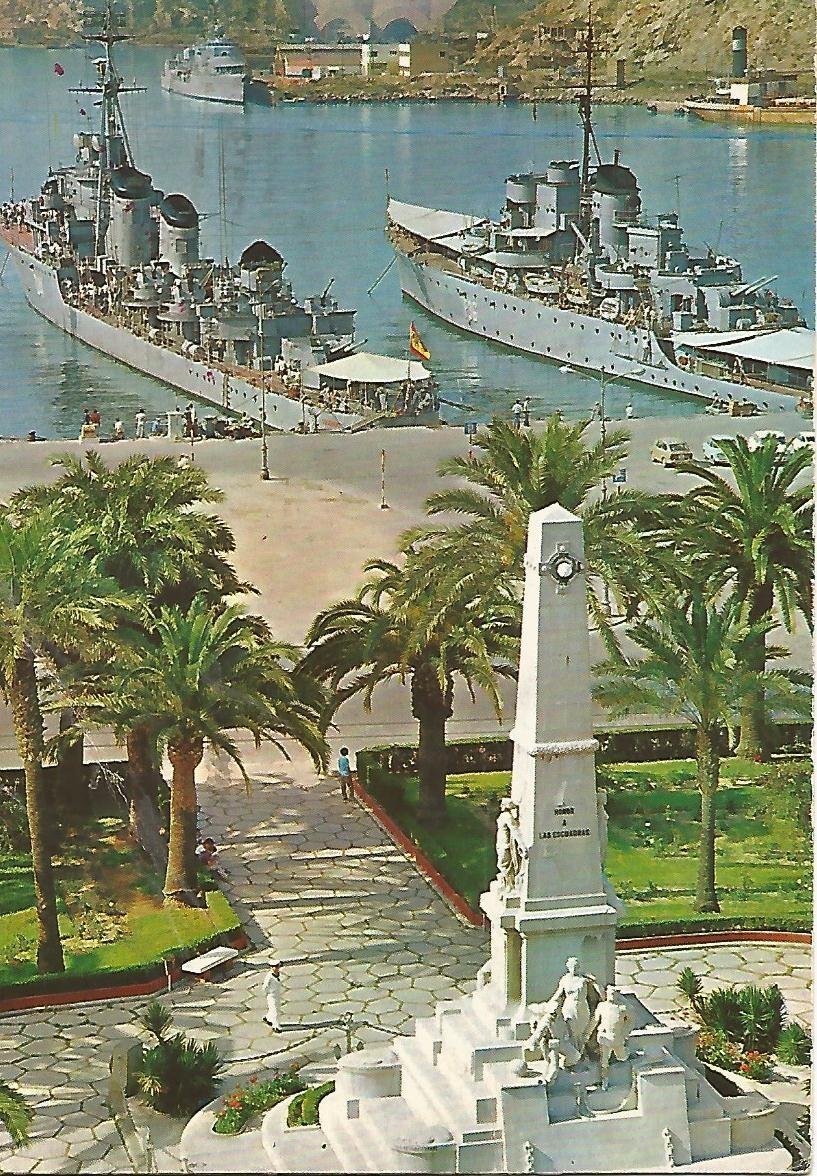 Postal 50900: CARTAGENA - Monumneto Heroes de Caviste y puerto