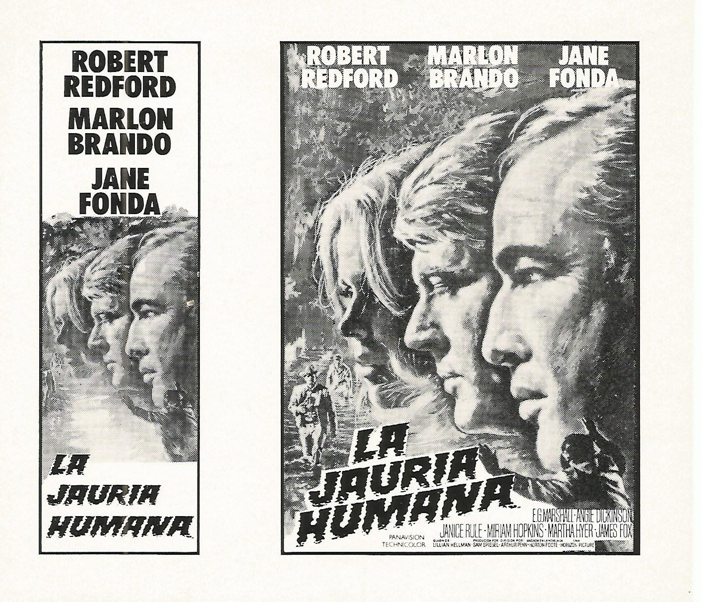 FLYER PUBLICITARIO 116: Film  La jauria humana