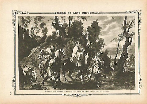 LAMINA 1279. RUBENS. Acto religioso de Rodolfo I