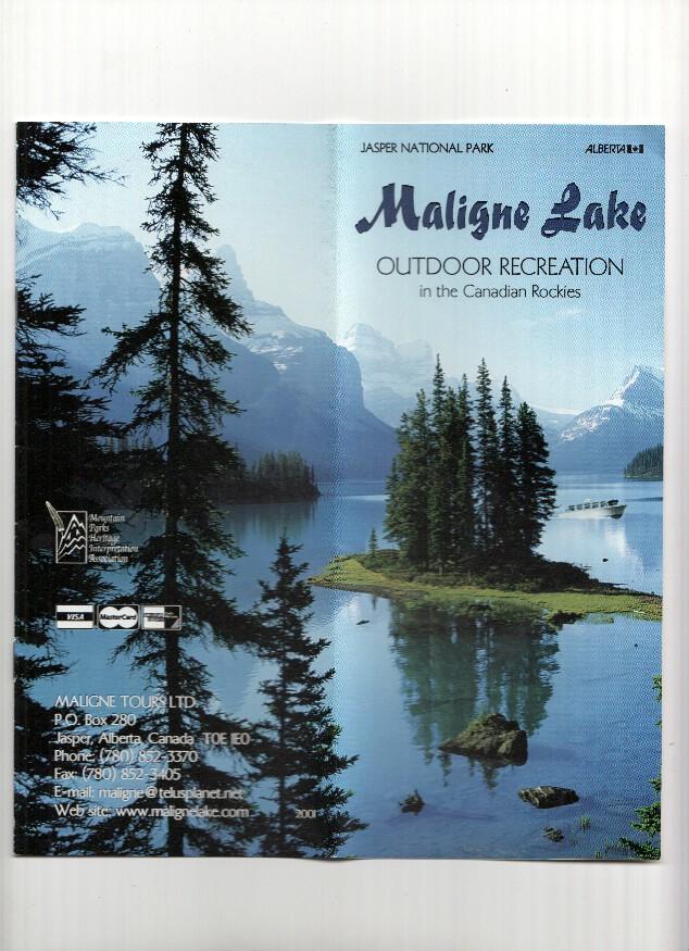 Triptico Turistico: Jasper National Park / Alberta (Canada) - MALIGNE LAKE, Outdoor Recreation in the Canadian Rockies