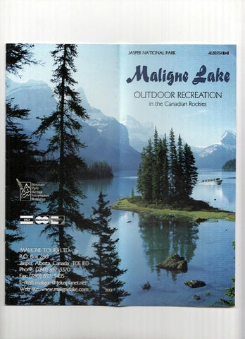 Triptico Turistico: Jasper National Park / Alberta (Canada) - MALIGNE LAKE, Outdoor Recreation in the Canadian Rockies