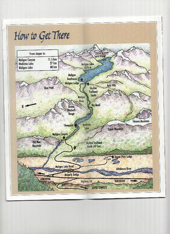 Triptico Turistico: Jasper National Park / Alberta (Canada) - MALIGNE LAKE, Outdoor Recreation in the Canadian Rockies