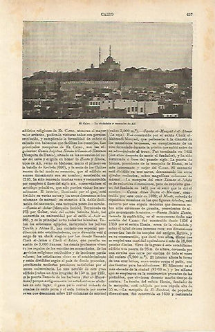 LAMINA ESPASA 14670: Ciudadela de El Cairo Egipto