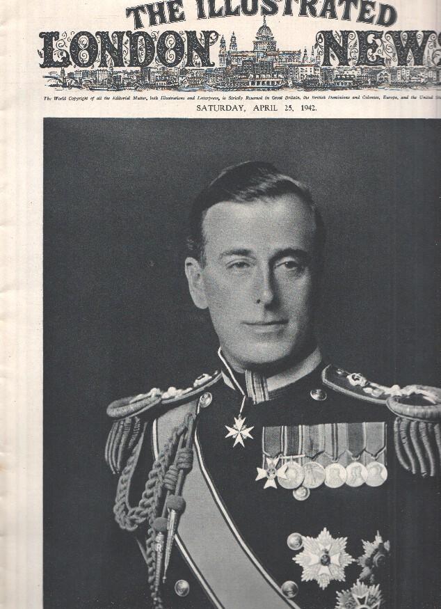 THE ILLUSTRATED LONDON NEWS Numero 5375, April 25 1942: Lord Louis Mountbatten new chief of Combined Operations 