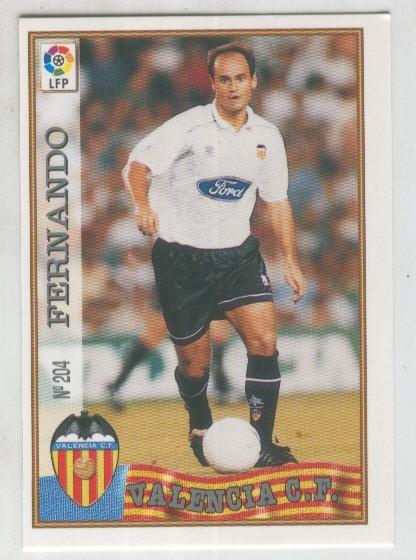 Cromo Liga 97/98: C.F.Valencia numero 204: Fernando