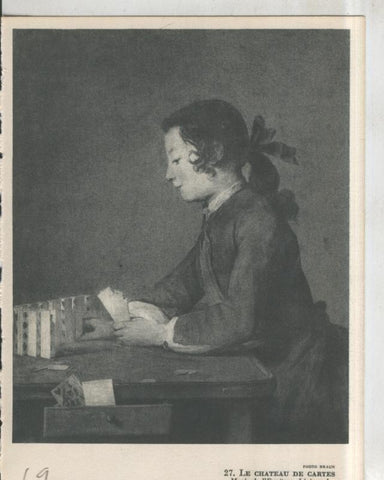 Chardin 1699-1779: lamina 19: Le chateau de cartes