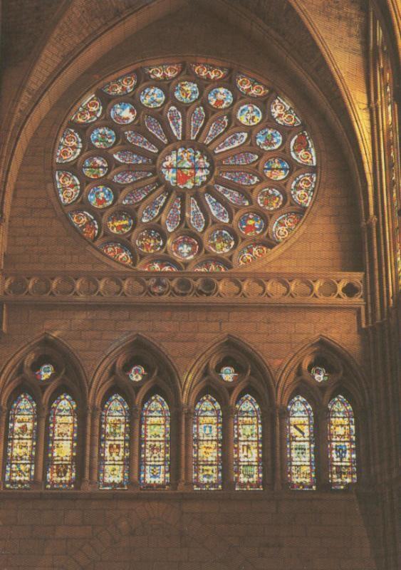 Postal 016135: Vidrieras de la catedral de Leon