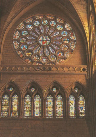 Postal 016135: Vidrieras de la catedral de Leon