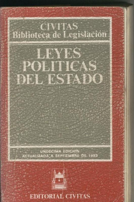 Leyes Politicas del Estado (ejemplar para coleccionista)