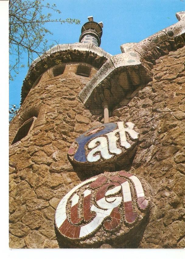 Postal 035276 : Barcelona. Parque Guell (arquitecto Gaudi). Torre Entrada