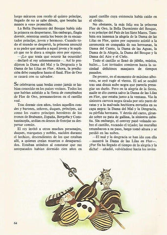 LAMINA 1875: Ilustracion de V. Stanovský y O. Janecek para La bella durmiente