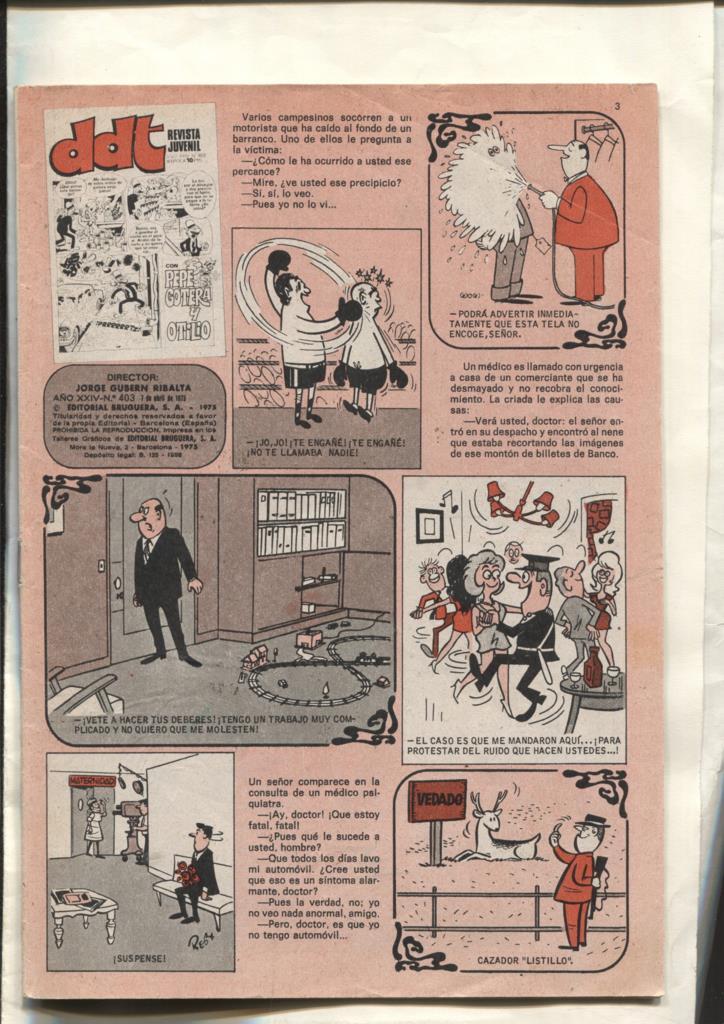 DDT tercera epoca numero 403 (no conserva la cubierta)