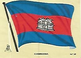 CROMO COLECCION UNIVERSAL 1918: BANDERA CAMBODIA. Numero 59