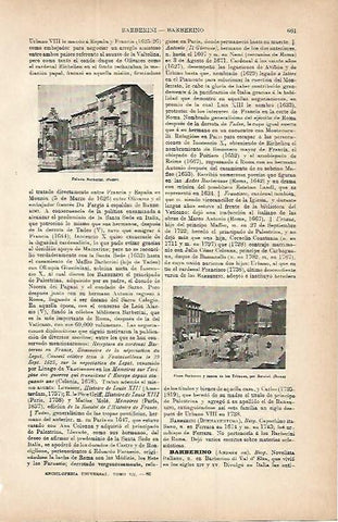 LAMINA ESPASA 9751: Palacio y plaza Barberini en Roma