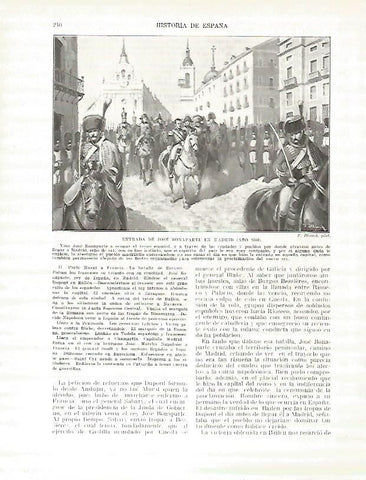 LAMINA 4382: Entrada de Jose Bonaparte en Madrid en 1808