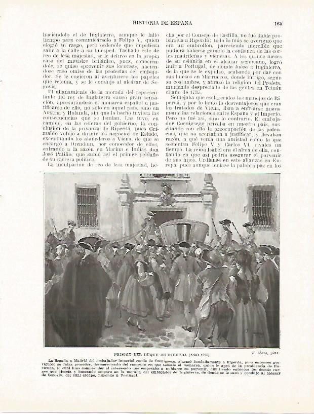 LAMINA 4355: Prision del Duque de Riperda en 1726