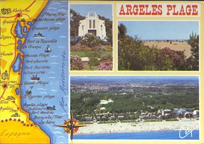 POSTAL 61183: Argeles plage