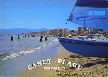 POSTAL 61205: Canet-Plage souvenir