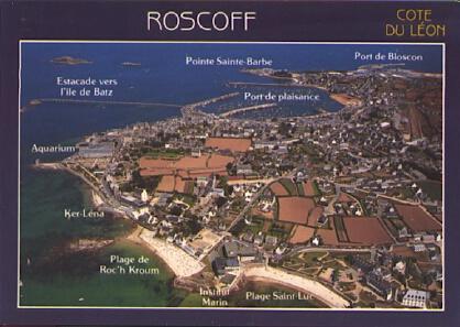 POSTAL 61222: Roscoff cote du leon vista general